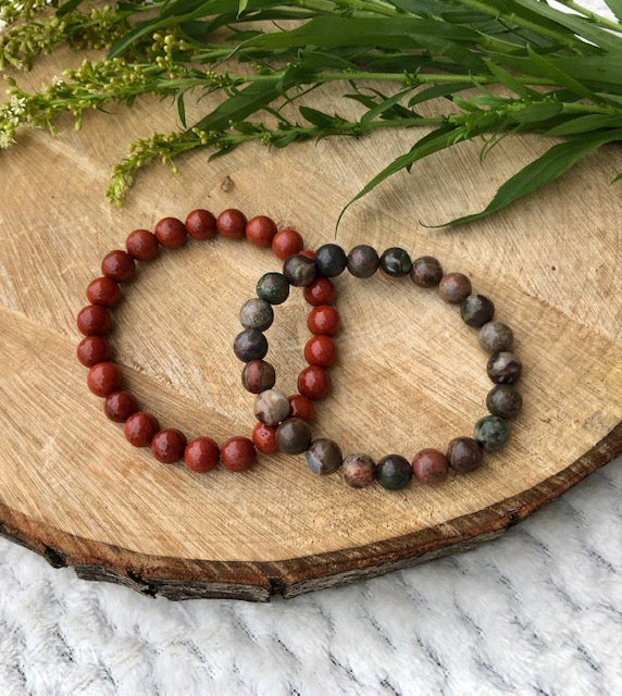Natural Red Jasper Beads Bracelet, For Daily at Rs 201/piece in New Delhi |  ID: 25531435391